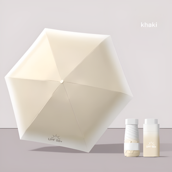 미블룸 초경량 미니 UV 99.9% 자외선차단 접이식 5단 암막 우산 양산 겸용 + 커버포함