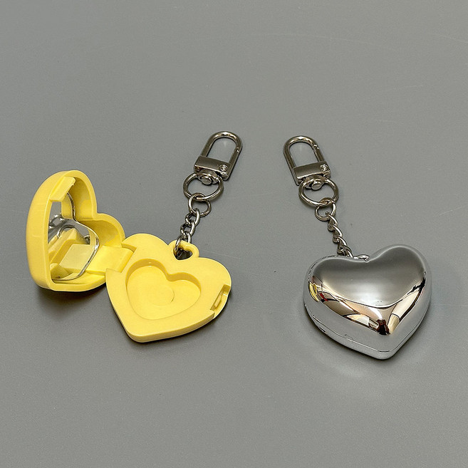 포포라운지 섀도우 공팔레트 립밤 립스틱 용기 미니 화장품 키링 공병, 핑크