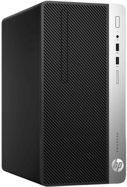 HP 컴퓨터 데스크탑 윈도우11 Intel 8세대, 400 G6 G5400, WIN11 Pro, 240GB, 8GB, 블랙 무선마우스 무선키보드 장패드