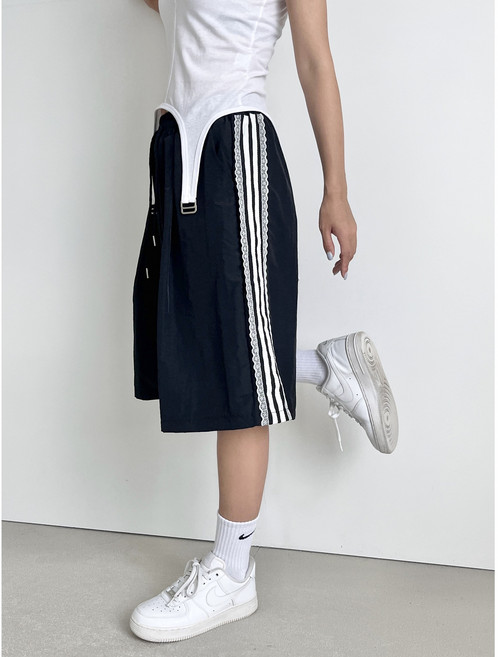 바스락4선레이스버뮤다트랙밴딩팬츠 스트릿힙합 방송댄스복 줌바댄스복 줌바닷컴 에어로빅복 단체복 무대복 공연의상 유니크 패션트레이닝복 봄 여름 신상추천