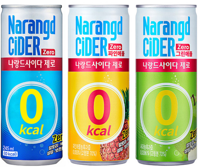 나랑드 사이다 제로 오리지널 애플 파인애플 3종 30캔 세트, 245ml, 30개