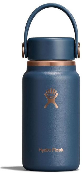 Hydro Flask 하이드로 플라스크 마이크로 보틀 누출 지갑 또는 포켓 단열 미니 물병 189.9g6.7온스 비치플럼 퍼플 252151, 하버 블루 아크