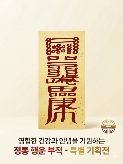 40년 공력 수리보살 재물운 폭발 부적, 2.건강부, 1개