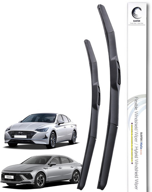 레이븐 YF쏘나타 LF쏘나타 DN8쏘나타 하이브리드 와이퍼 650 450 세트, 전면 와이퍼세트, DN8쏘나타 (19년~현재) 2618, 현대 DN8쏘나타 (19년~현재)