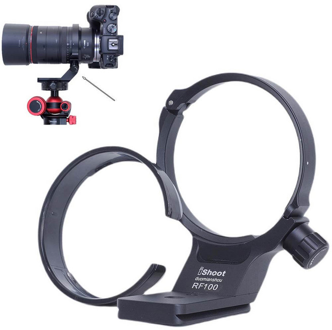 iShoot 삼각대 마운트 링 렌즈 칼라 지원 어댑터에 대한 정경Canon RF 100mm f/2.8L Macro IS USM, 1개
