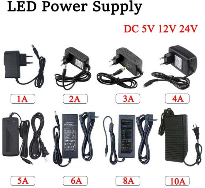 DC 5V 12V 24V LED POWER LOGIC 공급 장치 AC 110V ~ 220V 조명 변압기 1A 2A 3A 4A 5A 6A 8A 10A CCTV 카메라 라우터 용, 7) EU Plug - DC 5V - 8A, 1개