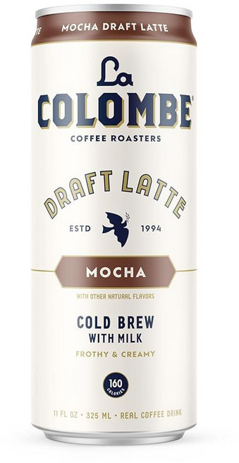 라 콜롬베 트리플 드래프트 라떼 9 Fl. Oz. 4 팩 아라비카 싱글 오리진 브라질 콜드 브루 커피와 유당이 없는 거품 우유 이동 중 프리미엄 커피 175mg 천연 카페인, Mocha, 11 Fl Oz Pack of 1