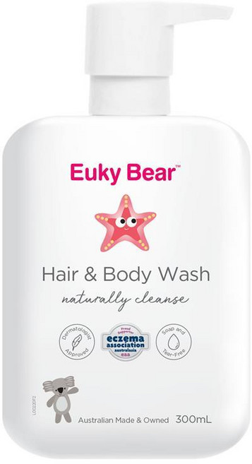 호주 유키베어 Euky Bear Hair & Body Wash 어린이 헤어 & 바디워시, 3개