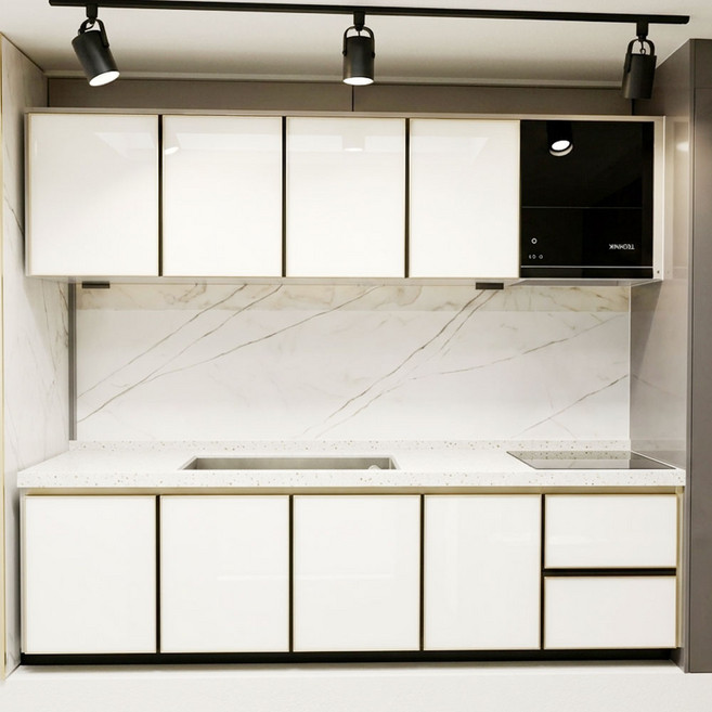 싱크대 문짝 제작 DIY 씽크대 문짝교체 비싼싱크대 바꾸지말고 도어교체 해보세요, 화이트 유광(스마트바손잡이)