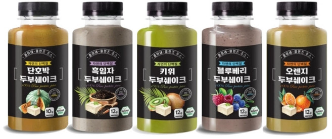 흑임자 단호박 오렌지 블루베리 키위 두부쉐이크, 1세트, 1.25L