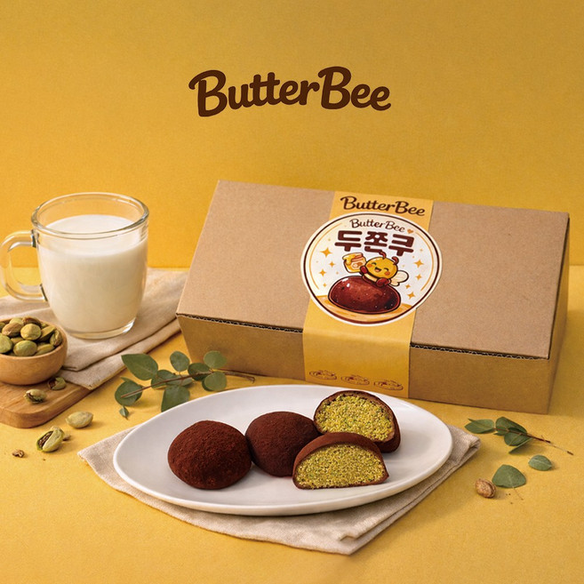 [버터비] 두바이스타일 쫀득쿠키 두쫀쿠, 12개, 50g