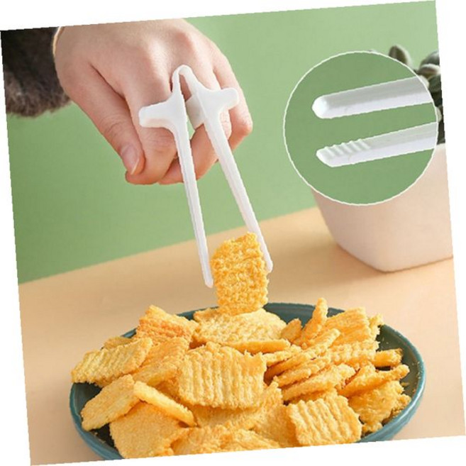 게임 간식 핑거집게 손 안더러운 과자집게 위생젓가락 스낵용 간편집게 손가락보호, 1개, 화이트 2개입, 화이트 2개입
