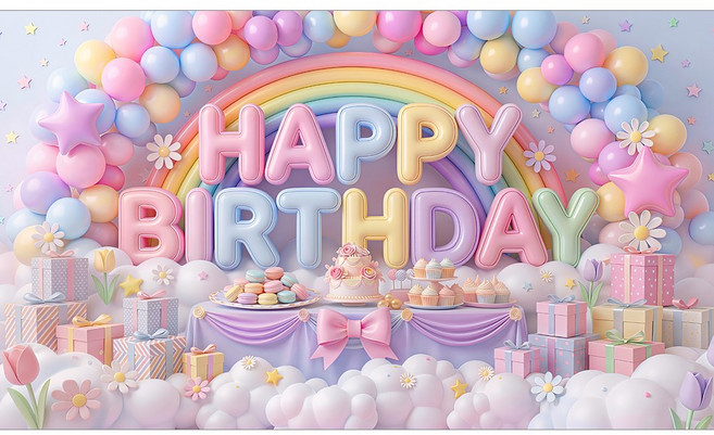 해피파티 생일현수막 9종, 5.생일을축하합니다-2