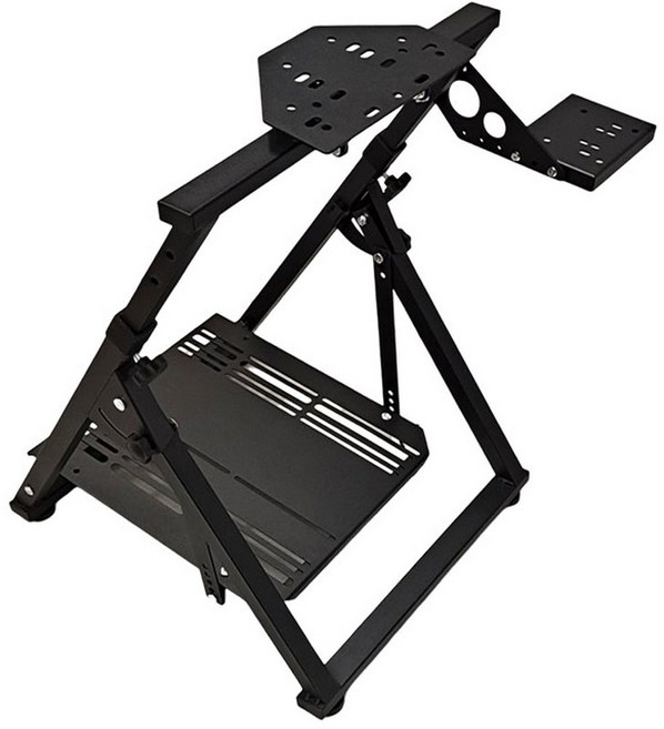 레이싱휠거치대 접이식 레이싱 거치대 쉬프터 핸들, 1개, 변속기+안전 고정 장치