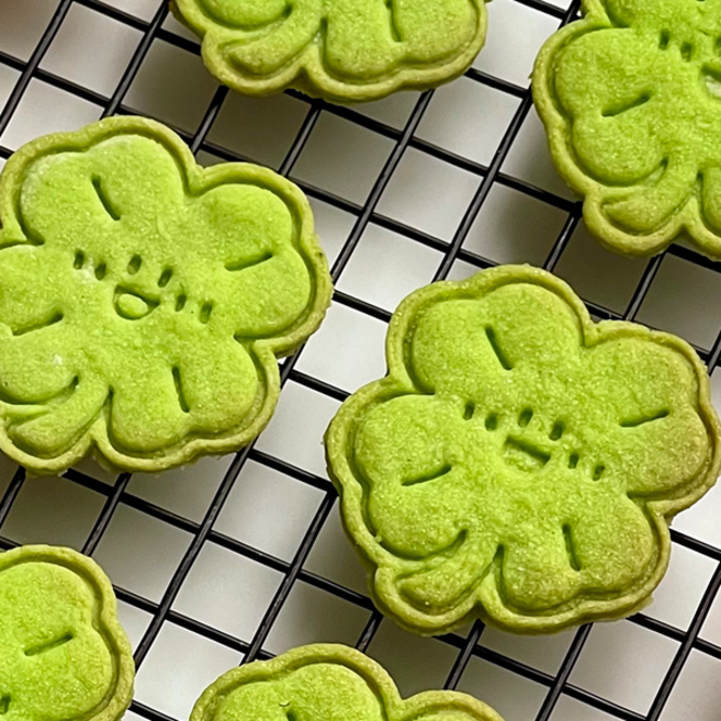 쿠키틀 쿠키커터 네잎클로버 럭키 행운 디저트 쿠키 베이킹 스탬프, 1개, GM0086_네잎클로버