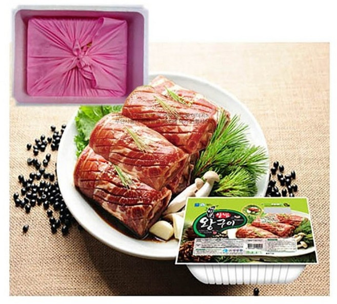 [깜짝선물]선물세트 까만콩 왕돼지 양념구이-1.4kg 무뼈갈비 neo505, 1박스, 1.4kg