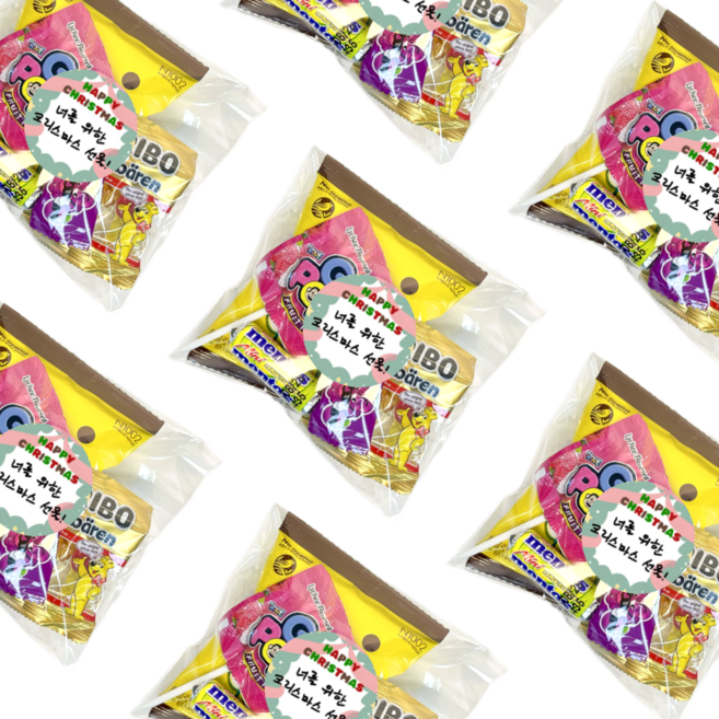 유어패키지 크리스마스 간식 꾸러미 단체 선물 세트 구디백, 15개, 실속 간식 꾸러미