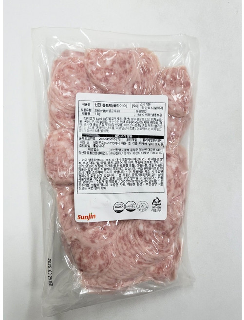 선진 부대찌개 전용햄인 춉트햄(슬라이스) 1kg, 1개