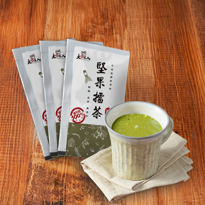 展榮商號 堅果擂茶隨身包 客家擂茶 使用日本佐藤園抹茶, 1個