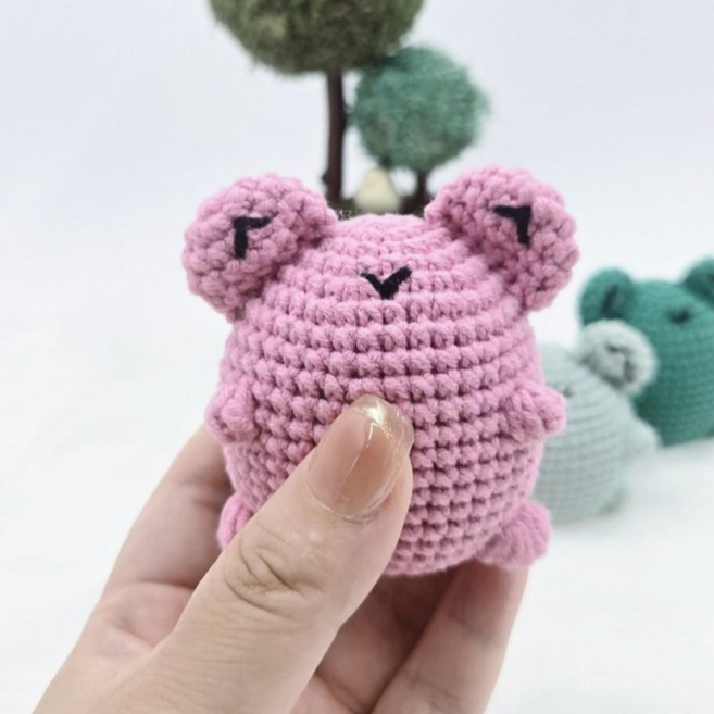 초보 코바늘 뜨개질 세트 DIY 인형 만들기 키트 뜨개질 입문 재료 패키지, 초보자키트, 1개