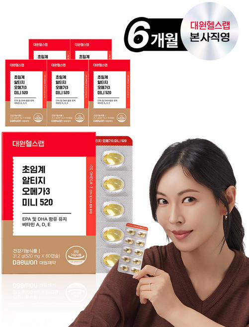 대원제약 대원헬스랩 초임계 알티지 오메가3 미니 520, 30정, 12개