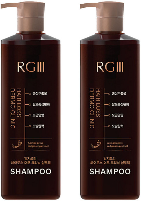 꽃을든남자 알지쓰리 헤어로스 더모 크리닉 샴푸 1000ml / renewal, 1L, 2개