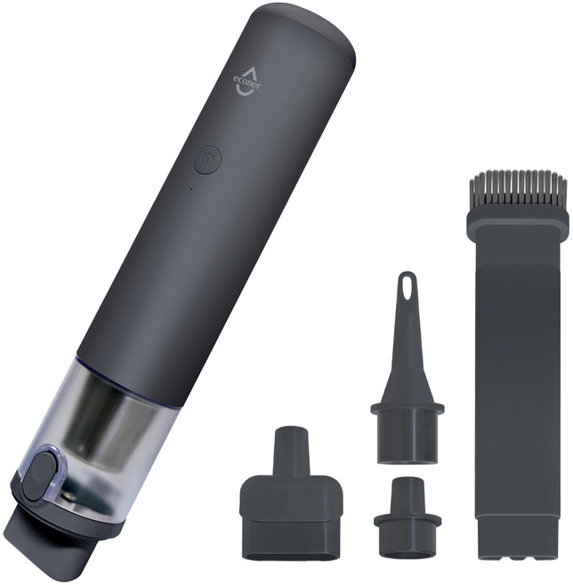 에코너 핸디형 무선 청소기 미니 BLDC 진공청소기 차량용 청소기 에어건 헤파필터 T6, 그레이, 그레이