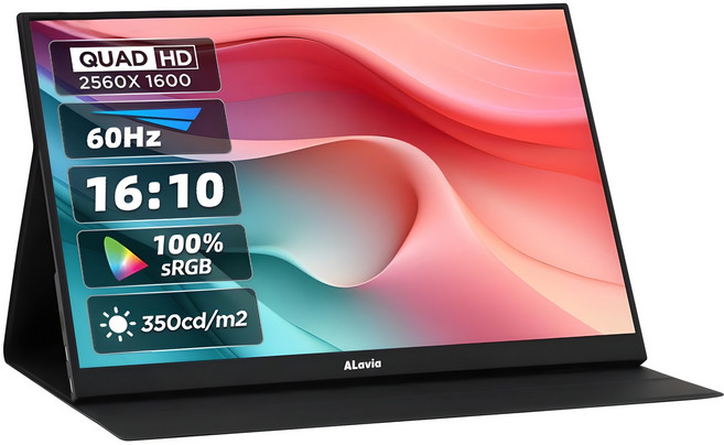 Alavia 휴대용 모니터 16형 블랙, 40.64cm, P160Q30D