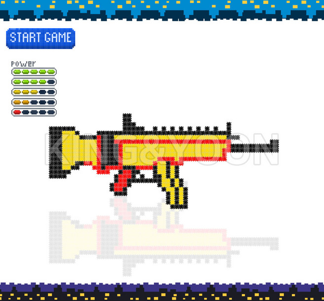 디폼블럭 8mm 총 칼 무기 검 마인크래프트 만들기 크리스마스 단체 선물, G2-9., 1개