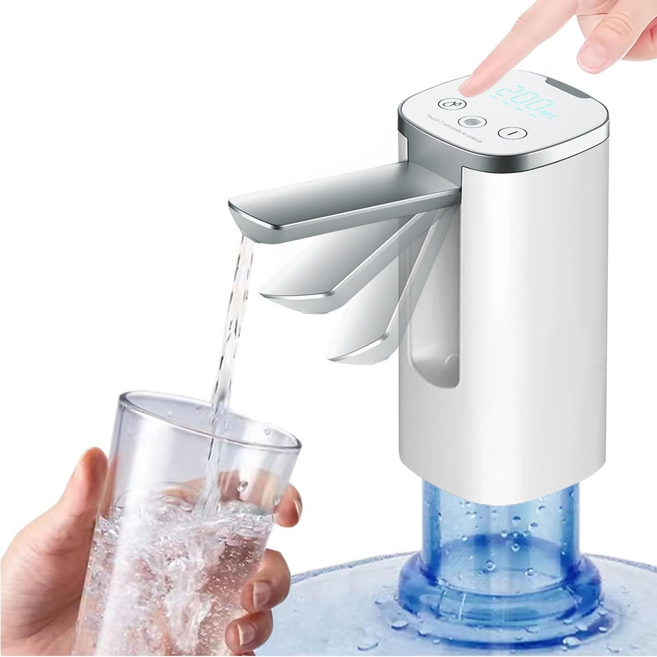 접이식 스마트 워터 디스펜서 충전식 자동 워터 펌프 캠핑 가정용 다용도 정수기형 물펌프, White