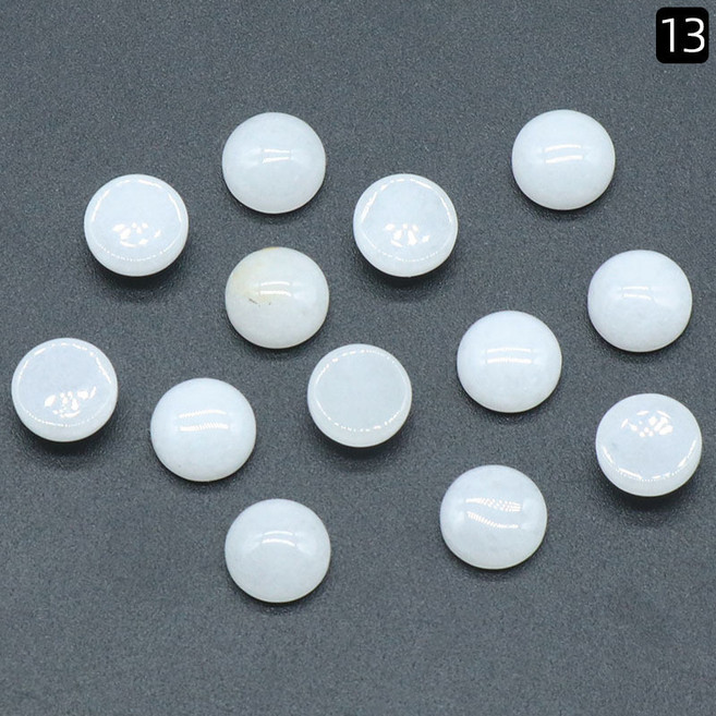 8mm 圓形戒面 天然水晶 單弧面 DIY飾品裸石配件