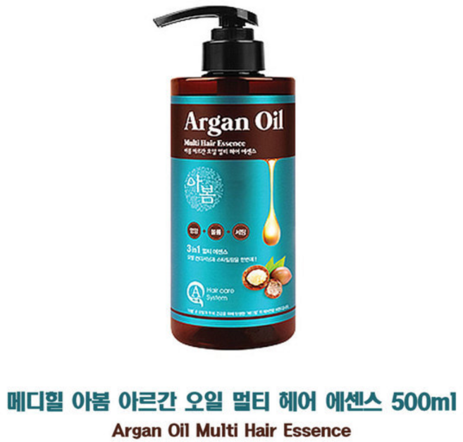 메디힐 아봄 아르간 오일 멀티 헤어 에센스 500ml 헤어에센스, 1개