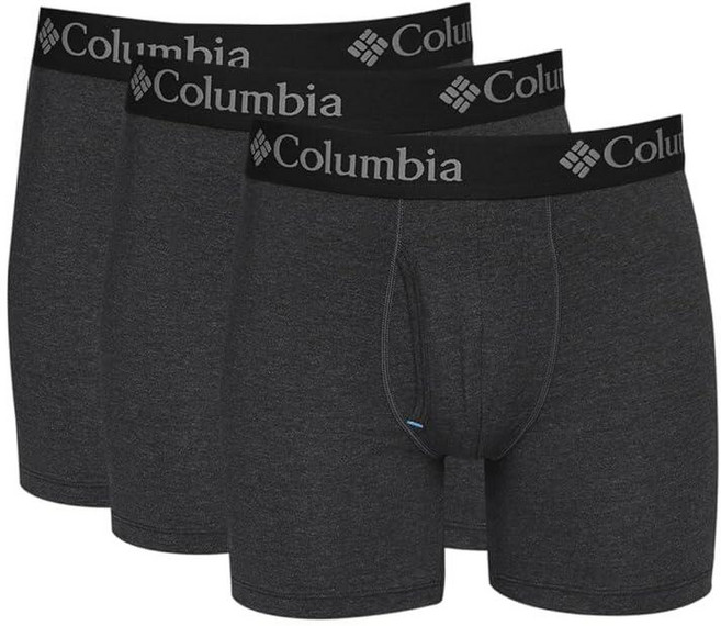 Columbia 남성용 퍼포먼스 면 스트레치 복서 브리프-3팩