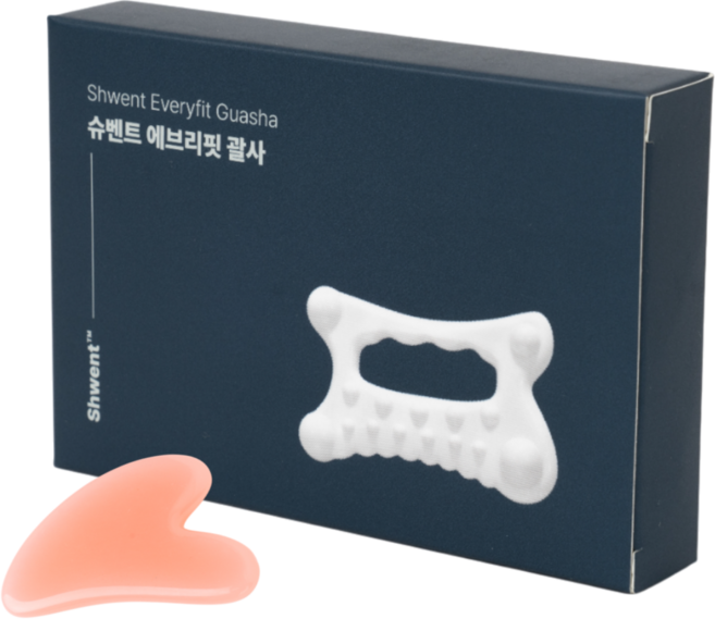 에브리핏 괄사 얼굴 바디 마사지기 3세대, 화이트, 1개