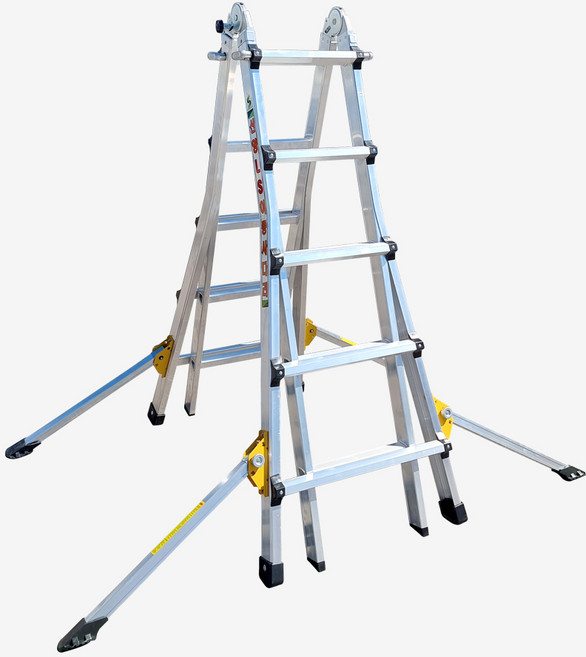 LS-5단 알루미늄 일반 사다리 HSN-L1005 (아웃트리거 4개 부착) A형 H형, 1개