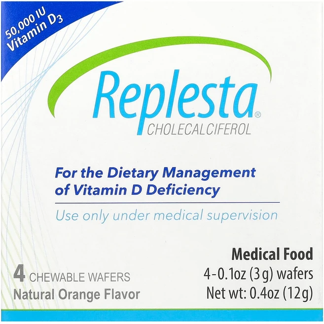 Replesta 비타민D-3 콜레칼시페롤 오렌지 50000IU 츄어블 웨이퍼 4개, 3개 - 쿠팡