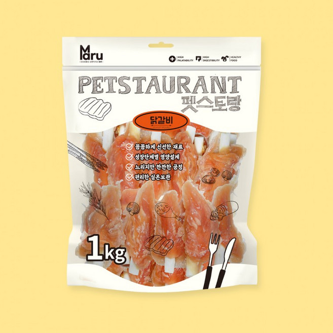 마루 펫스토랑 닭갈비 실중량 1kg, 1개
