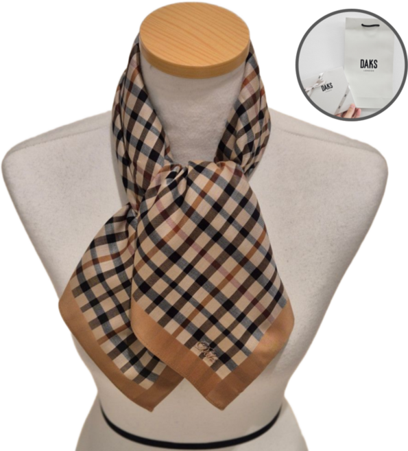 닥스 정품 체크무늬 쁘띠 스카프