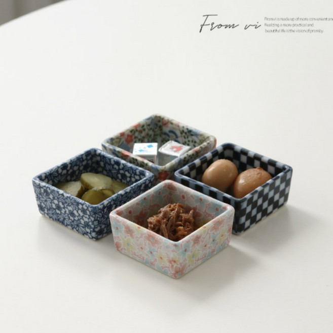 일식집 마요네즈 그릇 꽃모양 종지 간장 일본, 상품선택, 03-풀잎종지, 1개