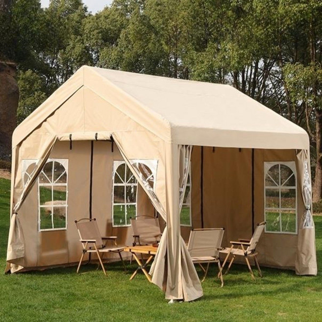 고급 캐노피천막 고정용 글램핑 몽골천막, 3x4 - 옆면 천 포함 - 색상은 배송메세지