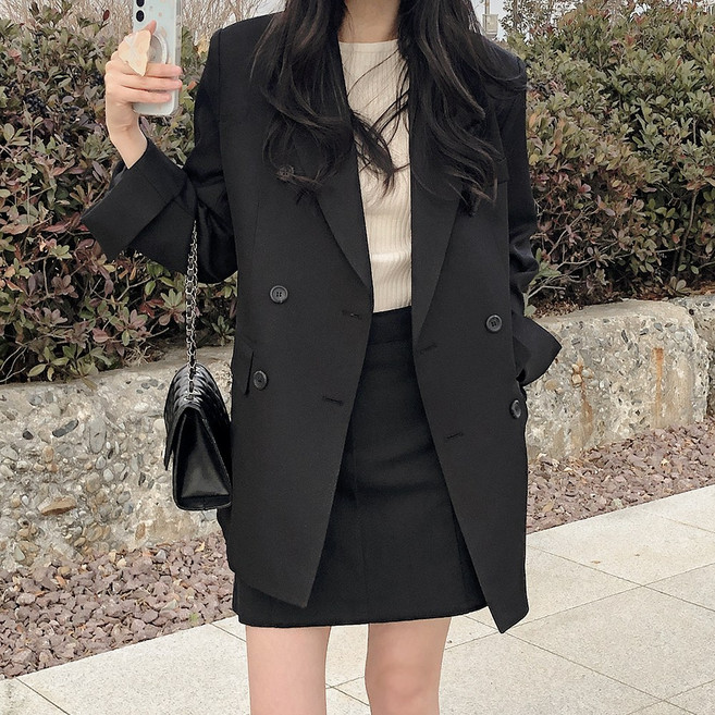 (국내 자체 제작) 에든 더블 쓰리버튼 자켓