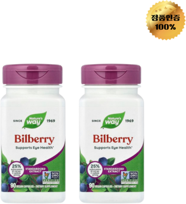 1+1 네이처스웨이 빌베리 160mg 베지 캡슐 90정, 2개