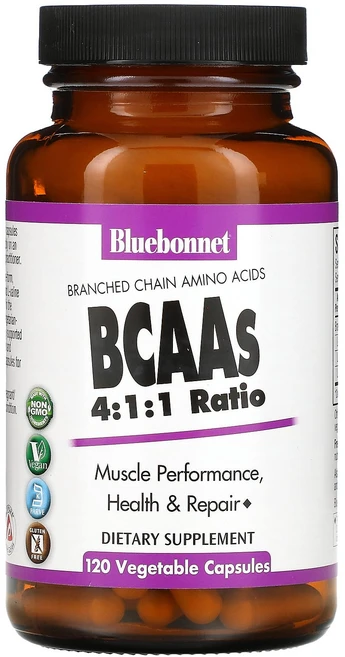 Bluebonnet 블루보넷 BCAA 3000mg 류신 이소류신 헬스 아미노산 120정 2개 - 쿠팡