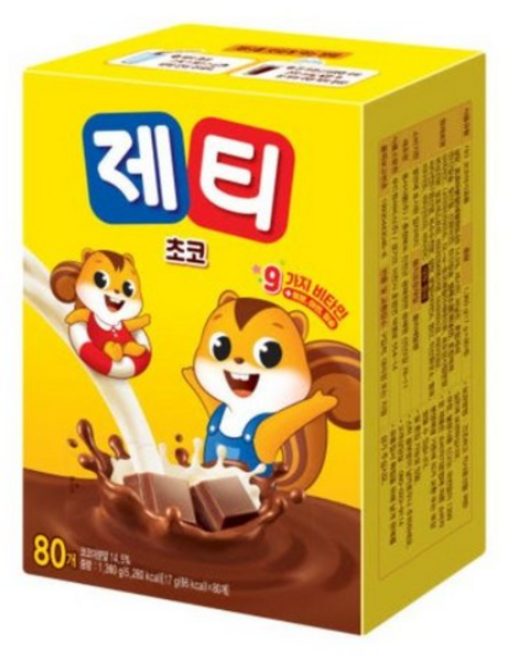 동서 제티 쵸코렛맛 분말, 17g, 1개입, 80개