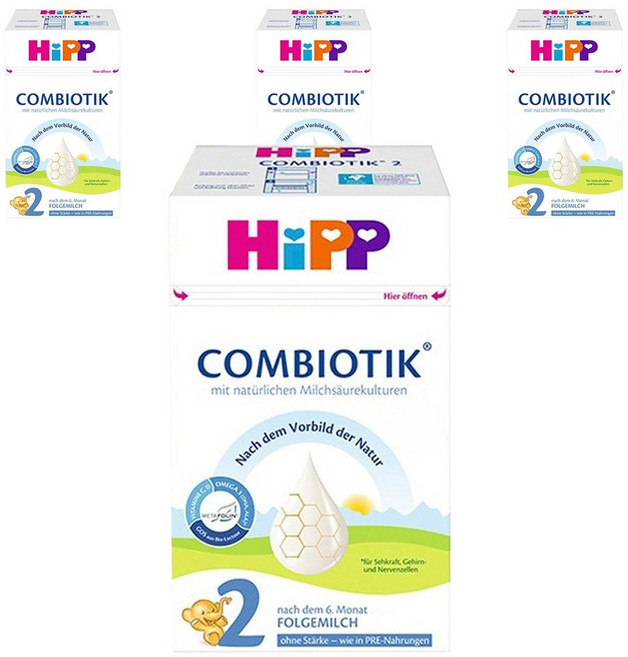 힙 콤비오틱 분유 2단계 무전분, 4개, 600g