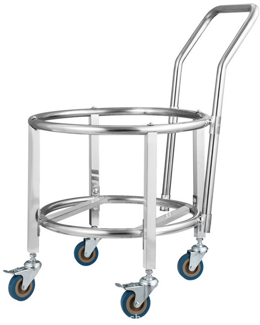 육수통거치대 업소용 받침대 트롤리 핸드카드 스텐 운반카트 국통 식당 수프통 급식실 곰솥, 65cm 버킷, 1개