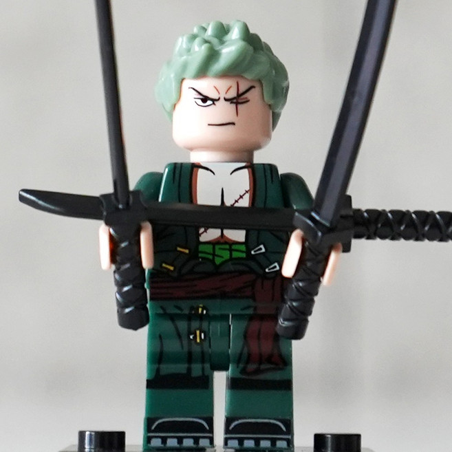 핸드브릭 팩토리 커스텀 미니브릭 피규어 원피스 해적 호환 블록호환, 003. 조로, 1개