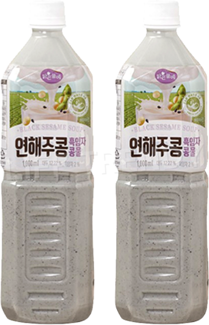 5위 - 맑은물에 연해주콩 흑임자 콩물, 매장정품 맑은물에 맑은물에 연해주콩 흑임자 콩물 100, 1L, 2개