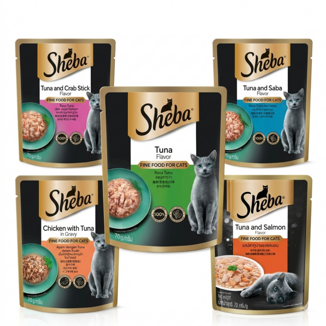 와와펫 쉬바파우치 혼합 고양이주식 파우치 (와와펫 전용상품구성 토핑간식포함), 30개, 70g