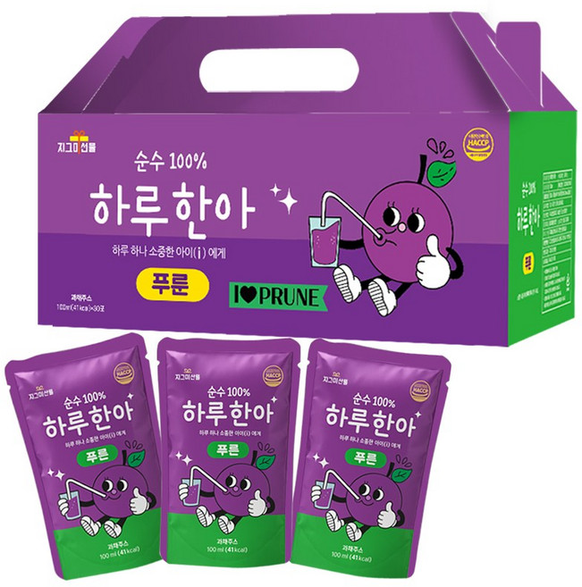 하루한아 푸룬주스 임산부 아기 푸른쥬스 저당, 30개, 100ml